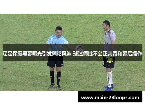 辽足保级黑幕曝光引发舆论风波 球迷痛批不公正判罚和幕后操作