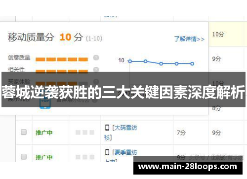 蓉城逆袭获胜的三大关键因素深度解析